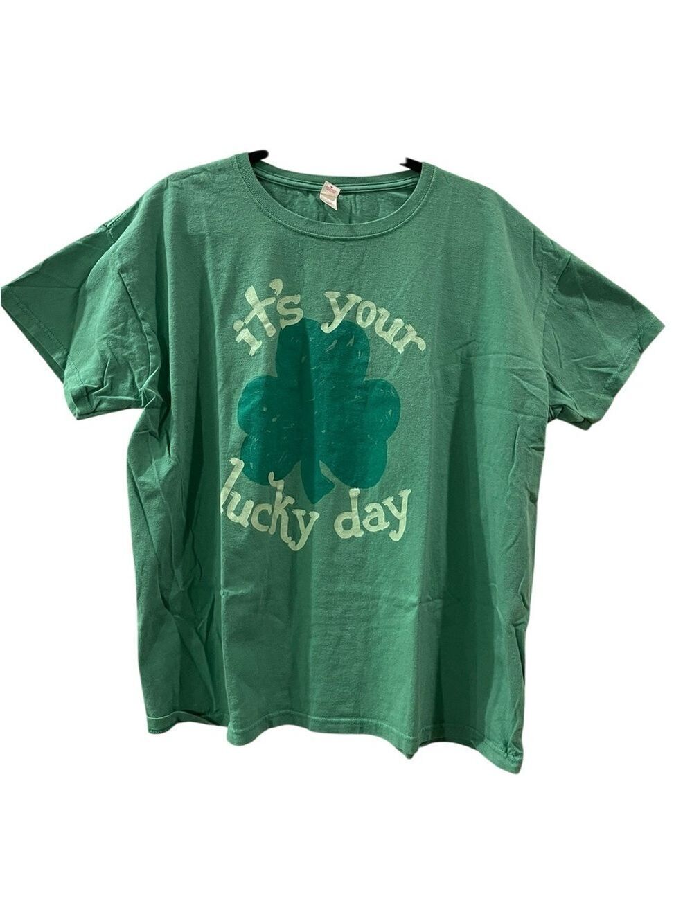 It's Your Lucky Day Green T-Shirt Four Leaf Clover St Patrick’s Day Irish 2X